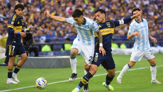 Boca y Racing luchan, pero se ve escaso fútbol en La Bombonera: seguí el partido en vivo