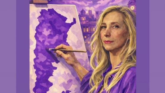 El afiche de Karina Milei pintora que compartió su hermano