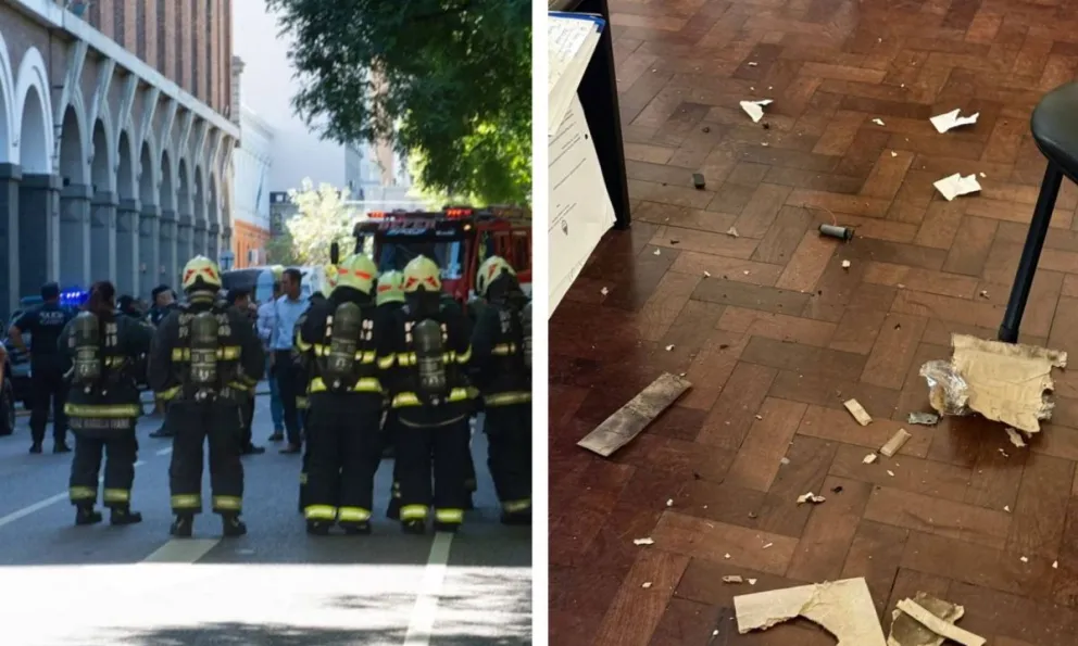 Así quedó el agente herido por la bomba en la Escuela Superior de Gendarmería: imágenes sensibles