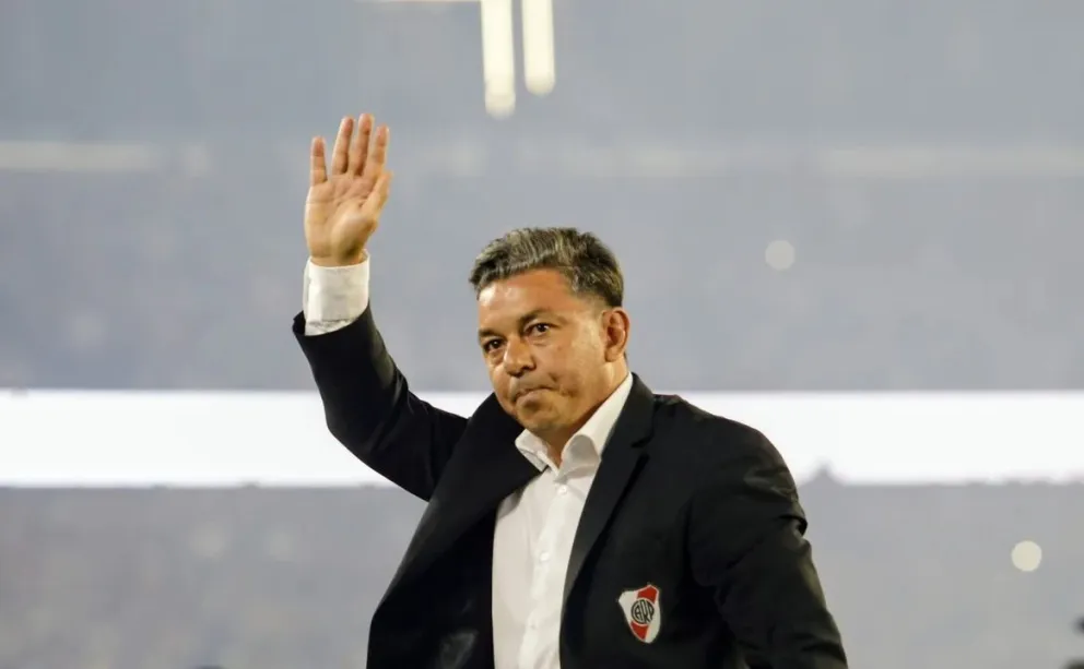 Marcelo Gallardo dirige su encuentro final en River ante Banfield
