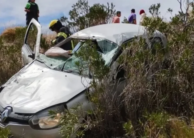 Neuquén: perdió el control y volcó en Piedra del Águila
