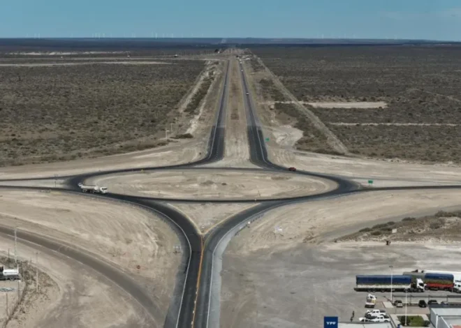Habilitaron la rotonda de acceso norte en Puerto Madryn
