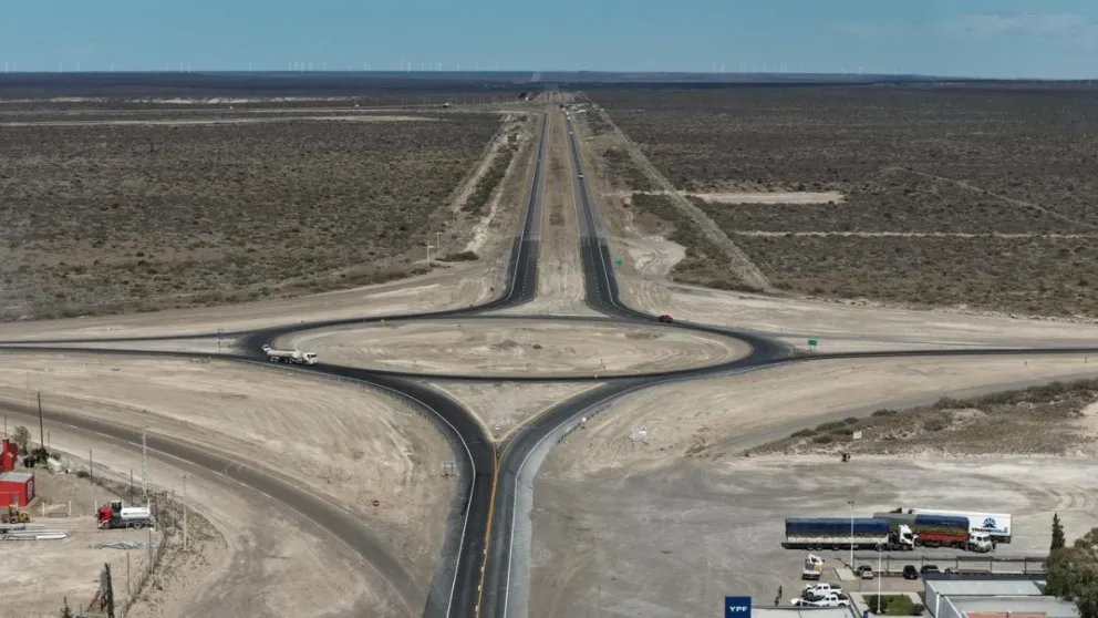 Habilitaron la rotonda de acceso norte en Puerto Madryn