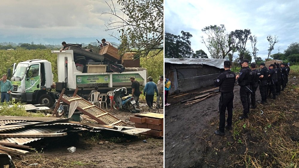 Tensión en Alderetes: desalojaron a usurpadores de un predio municipal pero dos familias se resistieron