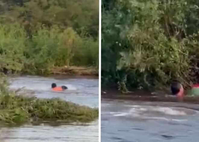 Un bombero de la Policía salvó la vida de personas arrastradas por el agua tras caer de un kayak en La Madrid