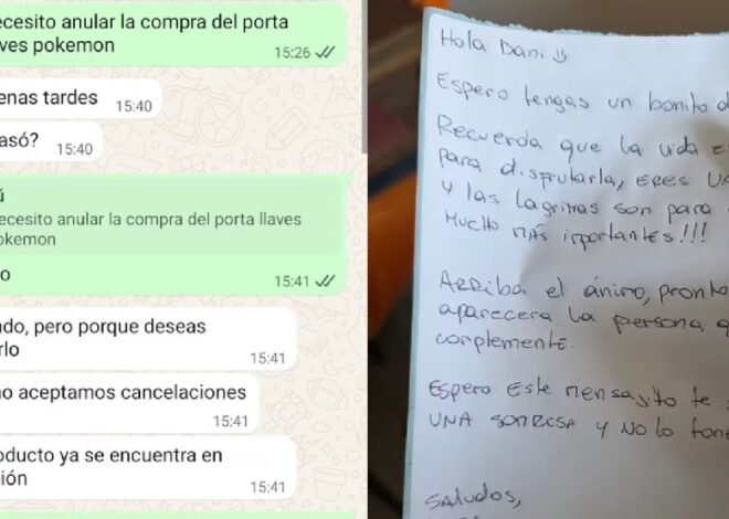 Le compró un regalo para su novio, cortaron antes que llegue y el vendedor la sorprendió