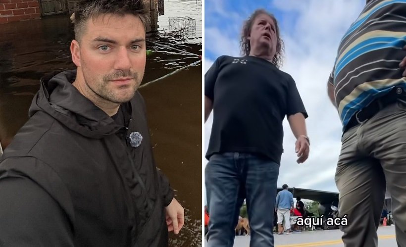 Antes de atacar a Pelli, Segura había impedido que el influencer Alan Paredes grabara las inundaciones