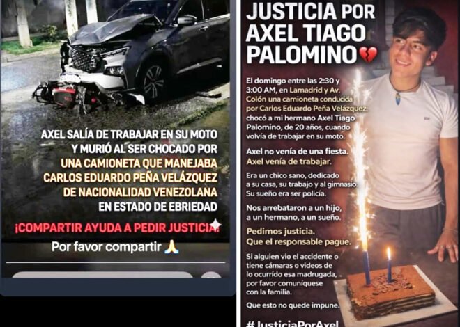 Un joven de 20 años volvía de trabajar a la madrugada y murió atropellado por una camioneta Ford Territory en el cruce de Lamadrid y avenida Colón