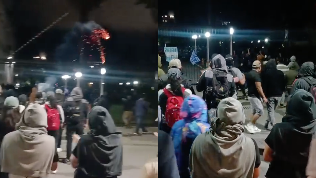 Violenta manifestación frente a la Casa de Gobierno por el conflicto salarial en la Policía de Jujuy