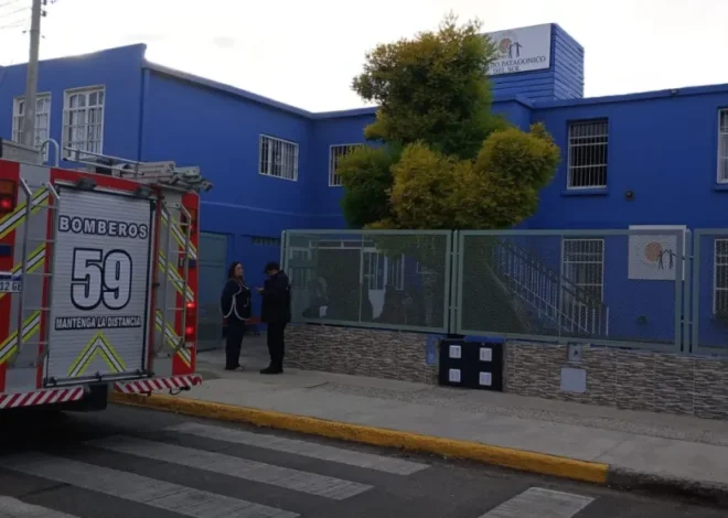 Un estudiante prendió fuego un tacho de basura y generó un principio de incendio