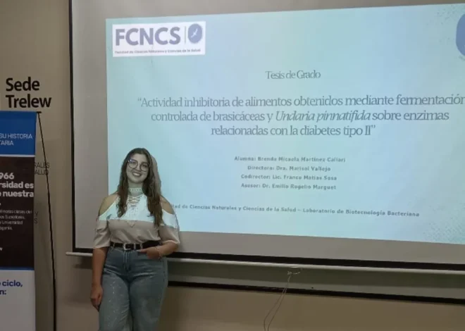 Becada por el Gobierno de la Provincia, joven investigadora chubutense se graduó con una tesis sobresaliente sobre alimentos funcionales