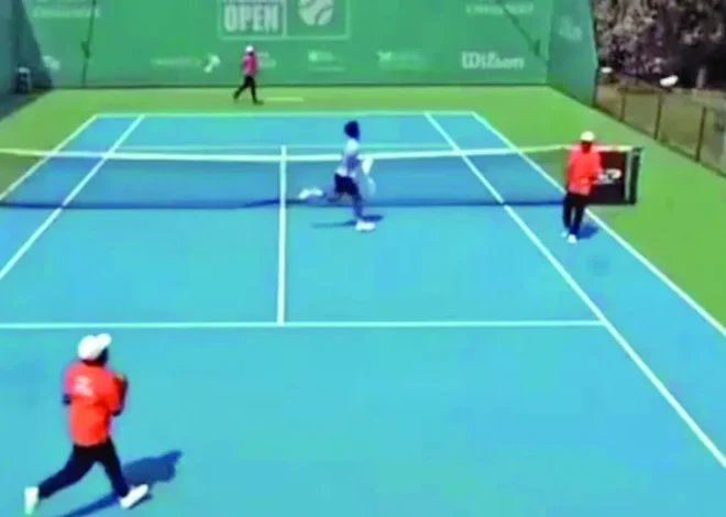 Cayó un misil durante un partido de tenis y los jugadores se fueron corriendo