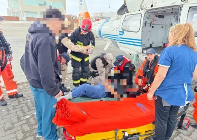 Aeroevacuación de urgencia: trasladaron a un marinero indonesio a Comodoro Rivadavia