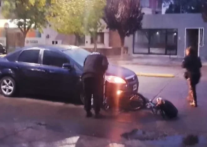 Un herido tras colisión en el centro de Trelew