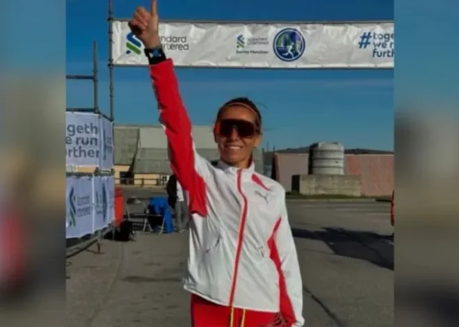 Candela Cerrone ganó la maratón de Malvinas y emocionó con un homenaje a los caídos