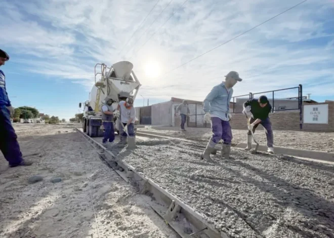 La Municipalidad de Rawson realiza trabajos de reparación y hormigonado