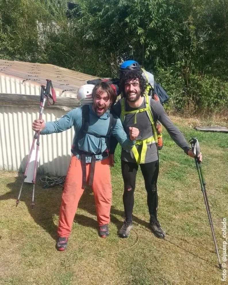 Dos escaladores completaron en libre el Pilar Este del Fitz Roy y lograron un hito en el Cerro Chaltén