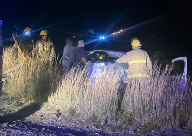Conductor borracho volcó tras cruzarse con un animal