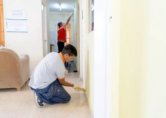 La municipalidad de Rawson realiza mantenimiento integral en el centro de jubilados ‘Amor y paz’