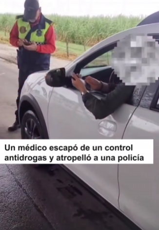 ESCAPÓ 60 KM TRAS EMBESTIR A UN POLICÍA