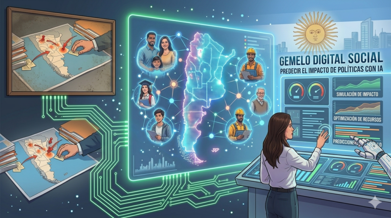 ADIÓS AL TAROT DE KARINA: El  gobierno lanzó “Gemelo Digital Social”, una IA para predecir el  impacto de políticas públicas.
