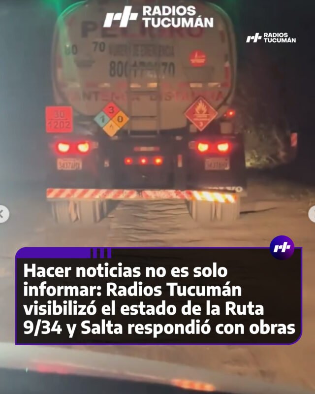 Radios Tucumán lo hizo noticia y Salta respondió: arreglarán la Ruta 9/34 en el tramo Metán–Rosario de la Frontera. Hacer noticias no es solo informar, es visibilizar lo que el Estado no puede ignorar