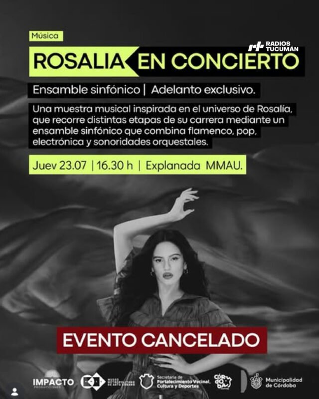 Cancelaron un tributo a Rosalía en Córdoba tras la polémica por su publicación sobre la Selección Argentina