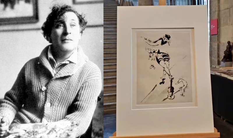 Reaparece una obra de Marc Chagall retenida por la Aduana durante dos décadas