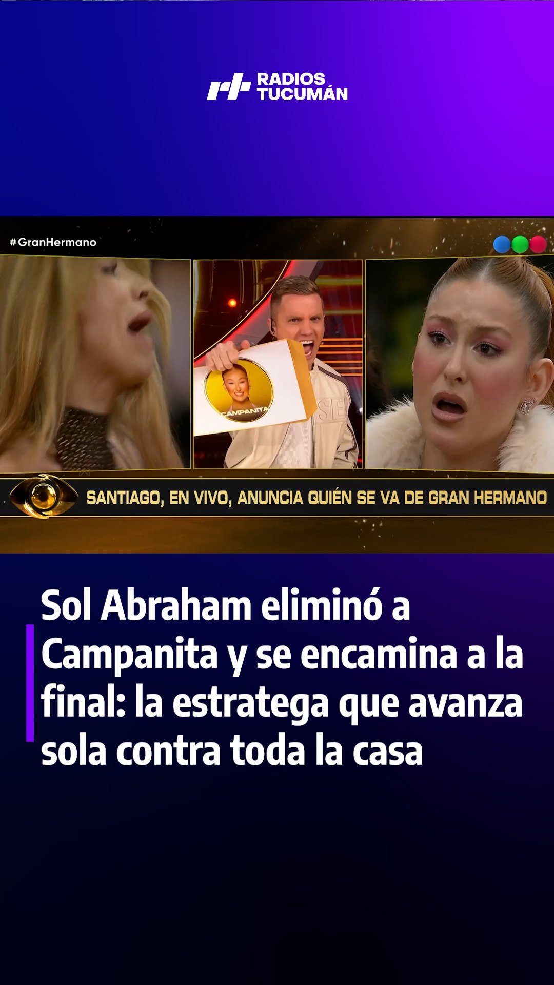 Gran Hermano 2026: Sol Abraham eliminó a Campanita y se consolida como la gran favorita sin alianzas dentro de la casa