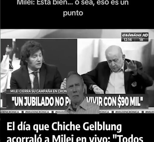 El recuerdo del histórico cruce entre Chiche Gelblung y Javier Milei en televisión: “Todos los jubilados van a estar muertos en 35 años”