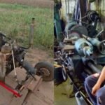 Inspiración en Córdoba: un adolescente de 14 años construyó un tractor funcional con repuestos abandonados en el campo