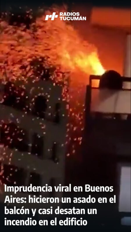 Hicieron un asado en el balcón de un edificio en Buenos Aires y casi termina en tragedia: el video viral